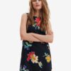 Black Women Floral Dress Desigual Sundance - Women