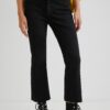 Black Women Shortened Bootcut Jeans Desigual Selva - Women