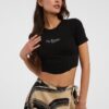 Black Womens Crop Top ONLY Lola - Women