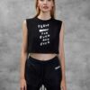 Black Women's Cropped Diesel T-Shirt - Women