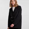 Black Women's Oversize Jacket Pieces Thelma - Women's