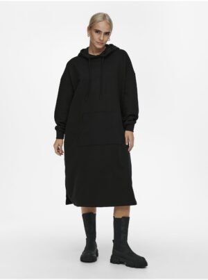Black Womens Oversize Sweatshirt Dress ONLY Chelsea - Women