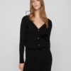Black Women's Ribbed Cardigan VILA Comfy - Ladies