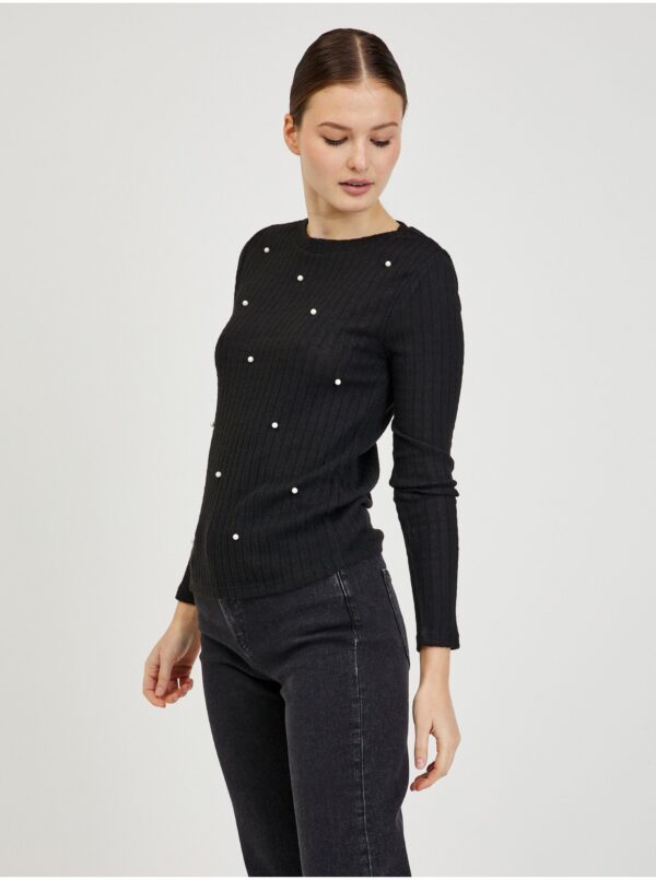 Black Women's Ribbed Sweater ORSAY - Women