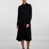 Black Women's Shirt Midi Dress Pieces Nova - Women