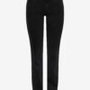 Black Women's Straight Fit Jeans Pieces Kesia - Women