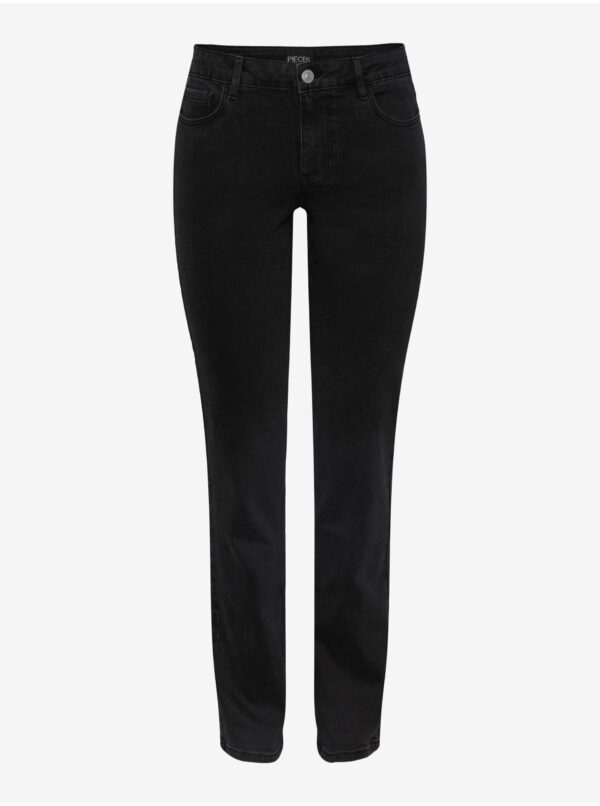Black Women's Straight Fit Jeans Pieces Kesia - Women