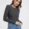 Black Women's Striped Long Sleeve T-Shirt Noisy May Posy - Women