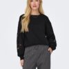 Black Womens Sweatshirt ONLY Winnie - Women