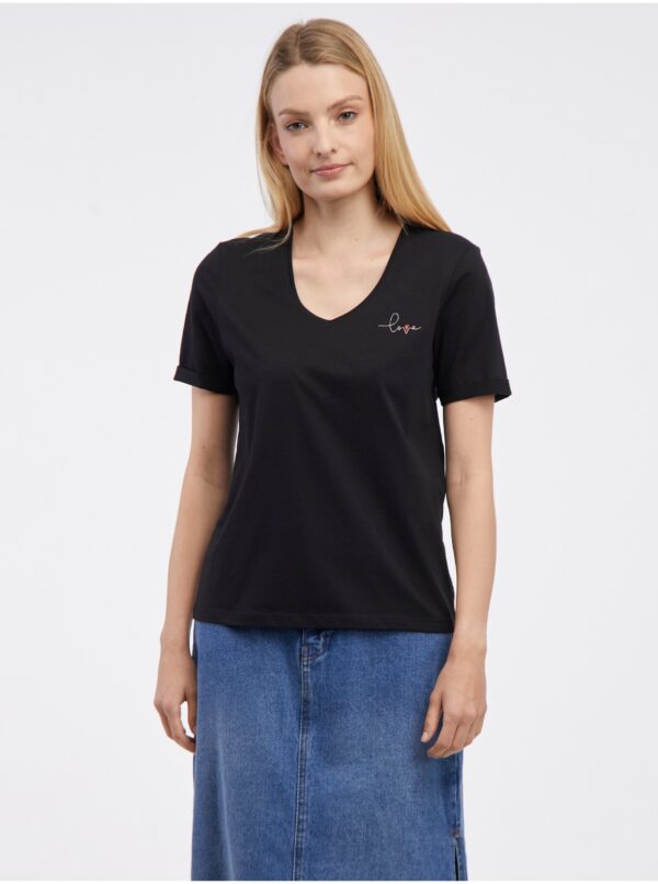 Black Women's T-Shirt Pieces Fawna - Women's
