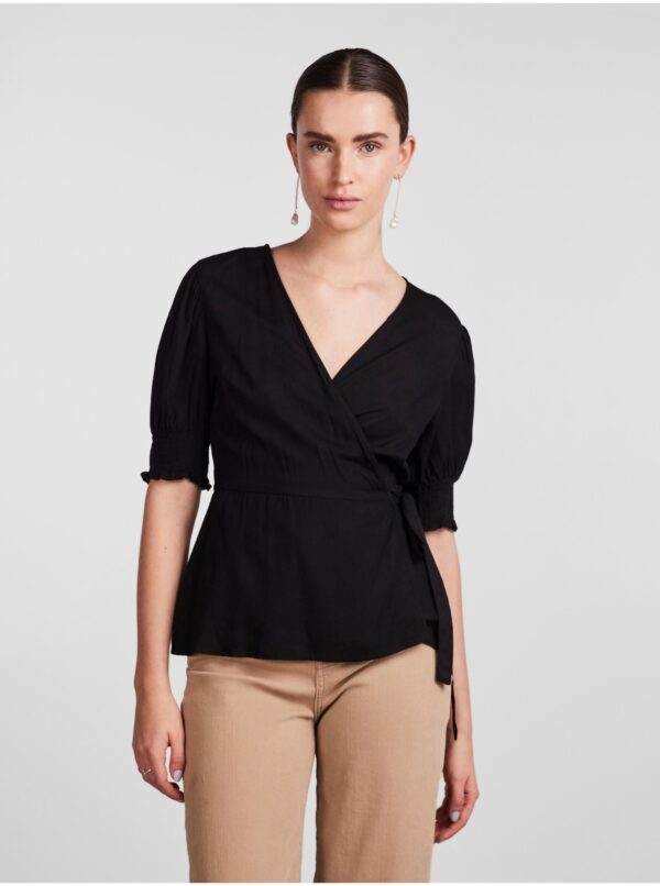 Black Women's Wrap Blouse Pieces Tala - Women's