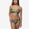 Black and Green Womens Patterned Swimwear Bottoms DORINA Kano - Women