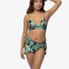 Black and Green Women's Patterned Swimwear Skirt DORINA Kano - Women