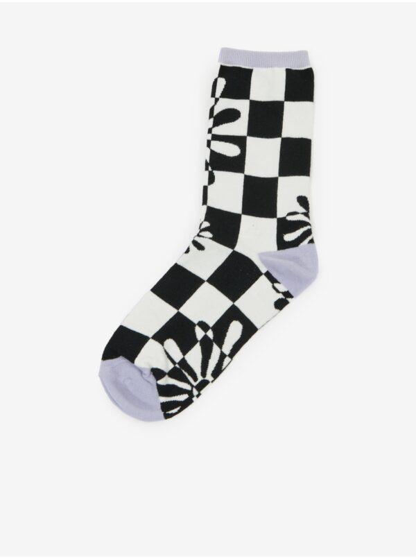 Black-and-White Women Patterned Socks BLACK VANS Divine Energy - Women