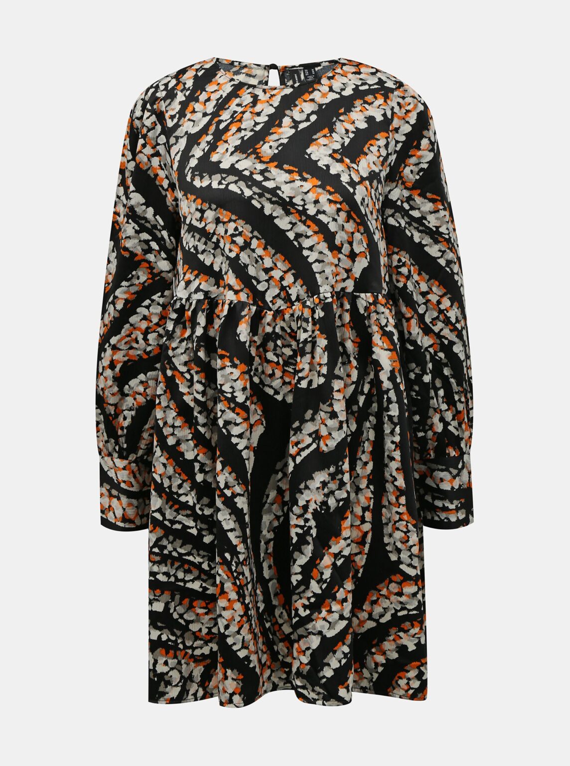 Black and beige patterned dress VERO MODA Gaja - Women