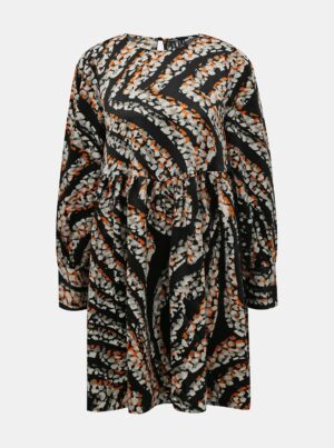 Black and beige patterned dress VERO MODA Gaja - Women