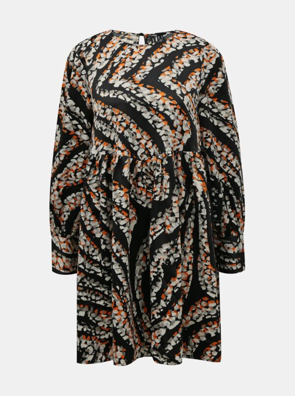 Black and beige patterned dress VERO MODA Gaja - Women