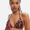 Black and blue double-sided Desigual Swimwear Upper - Women