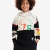 Black and cream boys hoodie Desigual Renne - Boys