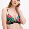 Black and green floral bikini top Guess - Women's