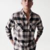 Black and white men's checkered shirt Salsa Jeans - Men