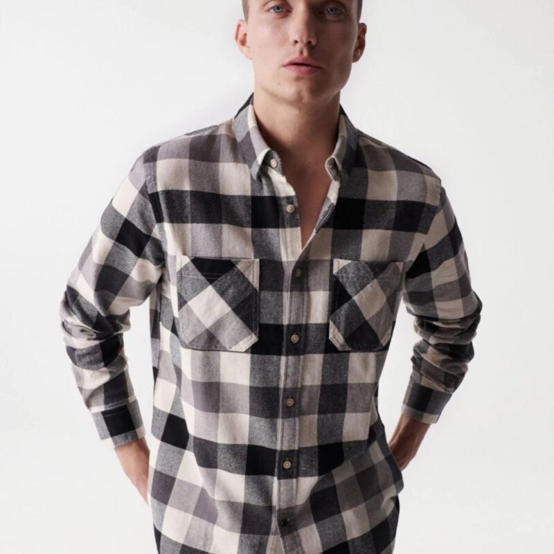 Black and white men's checkered shirt Salsa Jeans - Men