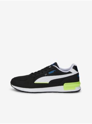 Black and white men's sneakers with suede finish Puma Graviton - Men