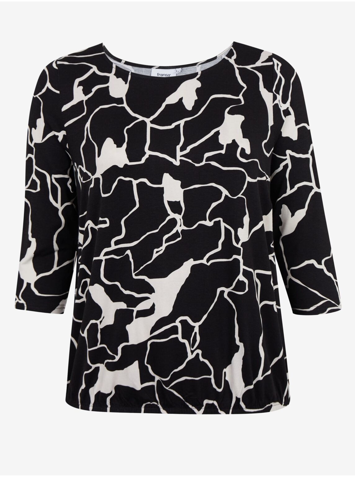 Black and white patterned blouse Fransa - Ladies