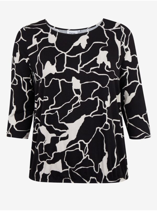 Black and white patterned blouse Fransa - Ladies