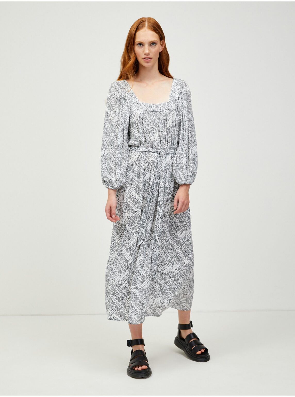 Black and white patterned maxi dress VERO MODA Peace - Women
