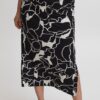 Black and white patterned midi skirt Fransa - Ladies