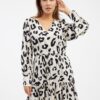 Black and white women's patterned dress AWARE by VERO MODA Harlem - Women