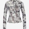 Black and white women's patterned top Guess - Women's