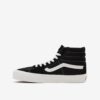 Black ankle sneakers with leather details VANS SK8-Hi - Women's