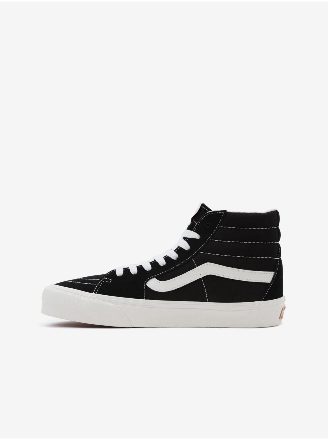 Black ankle sneakers with leather details VANS SK8-Hi - Women's