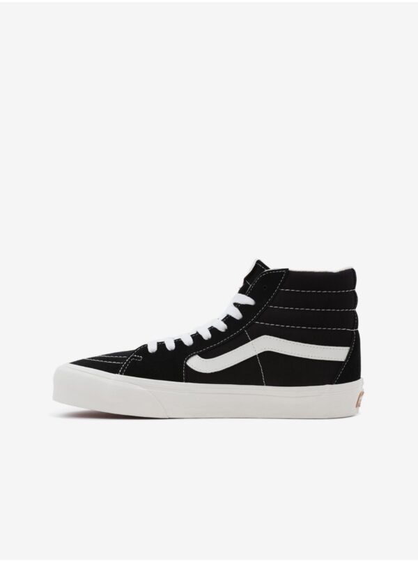 Black ankle sneakers with leather details VANS SK8-Hi - Women's