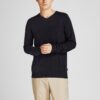 Black basic sweater Jack & Jones Emil - Men