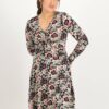 Black-beige women's floral dress Blutsgeschwister Hot Knot - Women's
