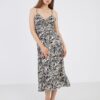Black-beige women's patterned midishats VILA Mia - Ladies