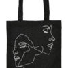 Black canvas bag One Line
