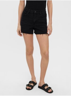 Black denim shorts VERO MODA Brenda - Women's
