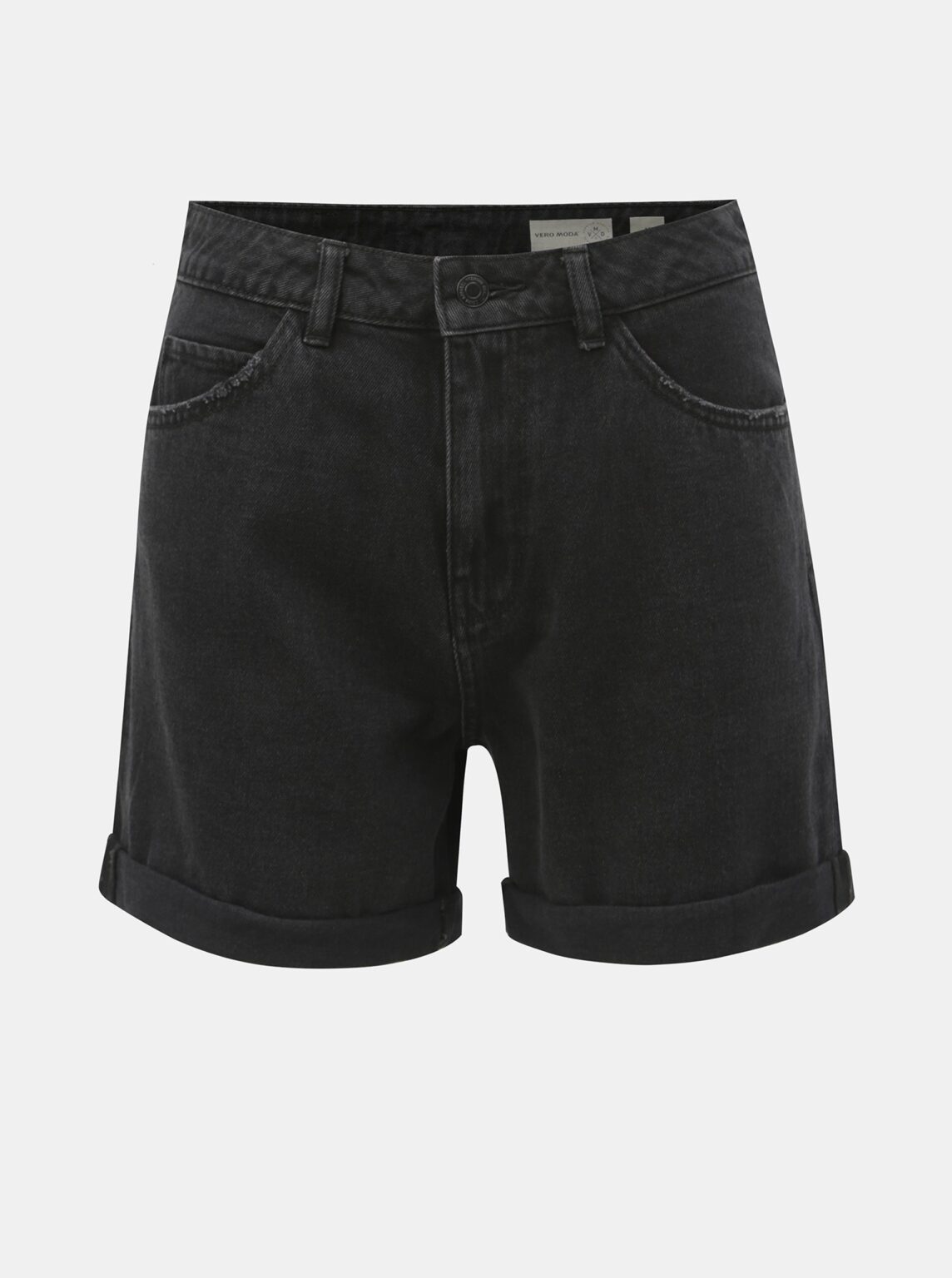 Black denim shorts high waist VERO MODA Nineteen