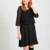 Black dress with lace VILA Lovia - Women
