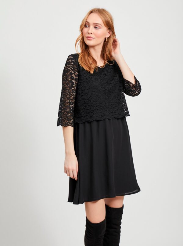 Black dress with lace VILA Lovia - Women