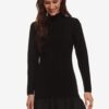 Black dress with stand-up collar TOP SECRET - Women