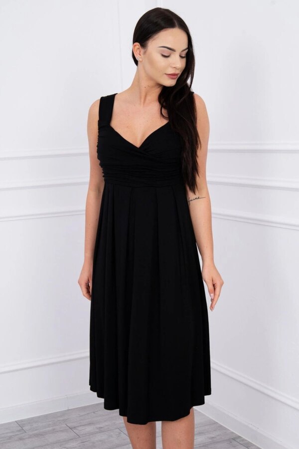 Black dress with wide straps