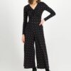 Black floral sweater jumpsuit Blutsgeschwister Glamourama Quee - Women's