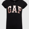 Black girls' T-shirt with GAP logo