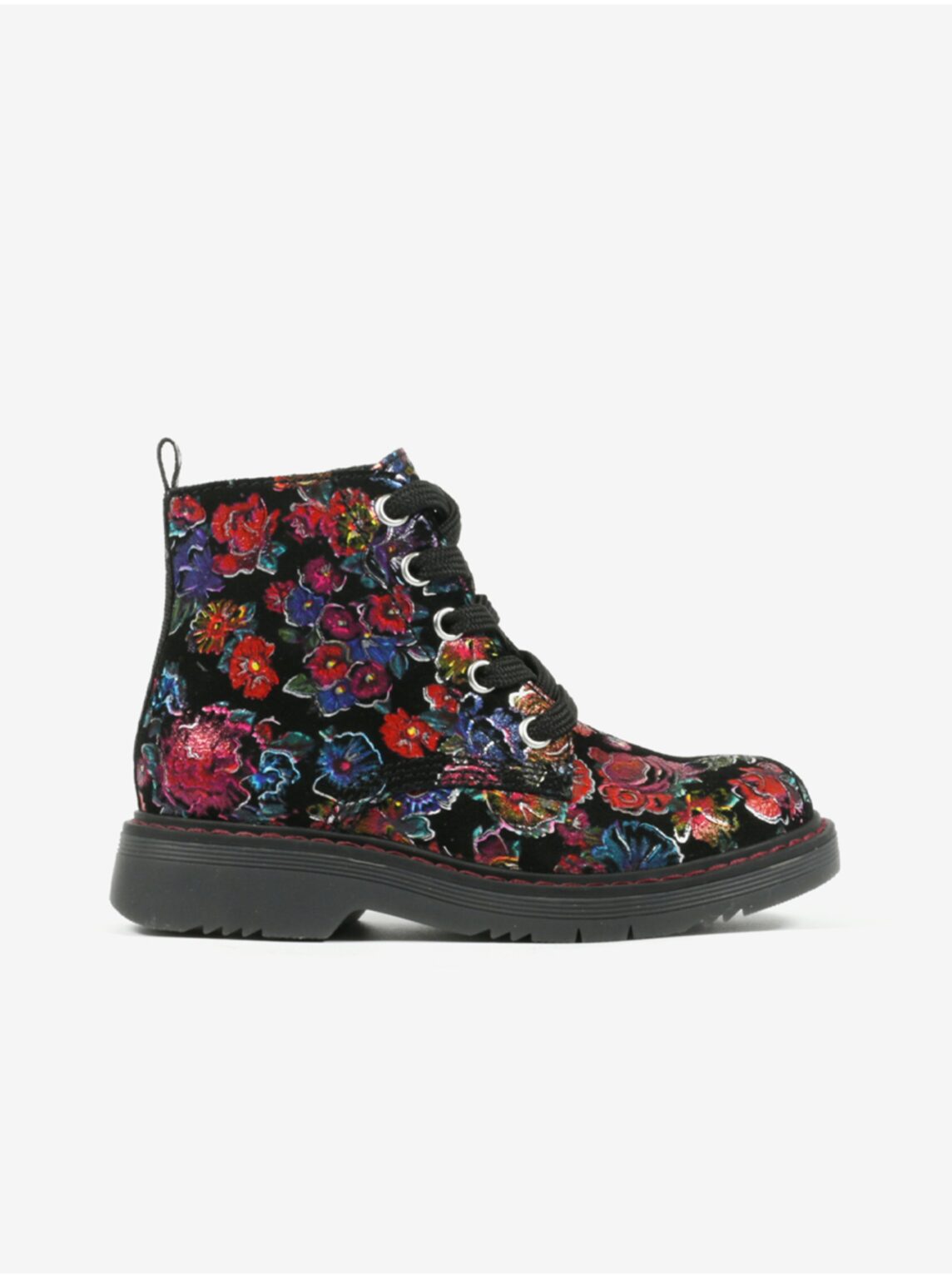 Black girl's floral ankle boots Richter - Girls