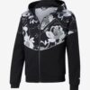 Black girls' sweatshirt Puma Alpha Full-Zip - unisex
